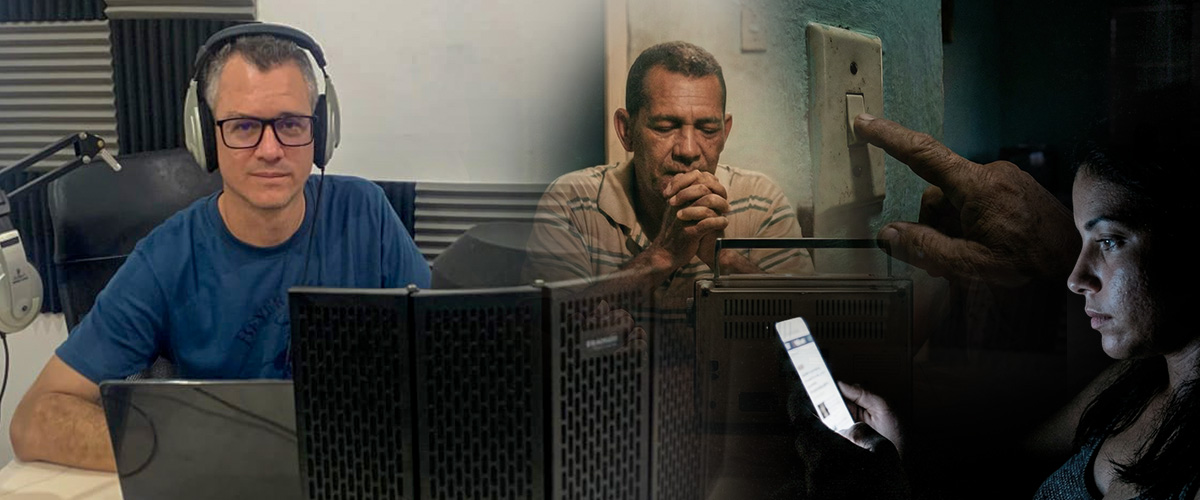 Moises en el estudio de RTM Cuba Collage